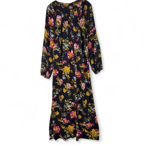 Natural Life Maxi Dress Rowan Side Slit Size XL  V-Neck Rayon Textured Boho - Picture 4 of 10